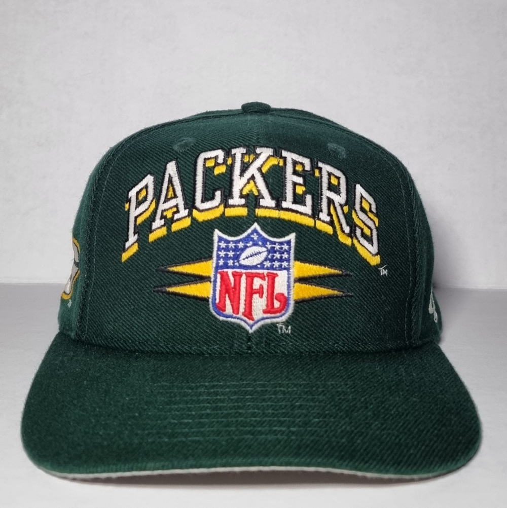 Vintage 90s Greenbay Packers Diamond Cut Logo Athletic Hat Cap Snapback NFL 🔥